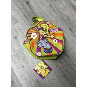 Polly Pocket 2003 Zippered Green Purple Pink Carrying Storage Case Bag